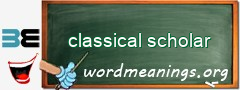 WordMeaning blackboard for classical scholar